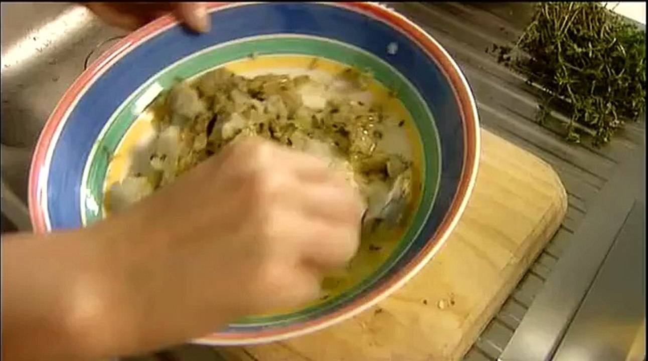 Jerusalem artichoke potato cakes with red onion jam