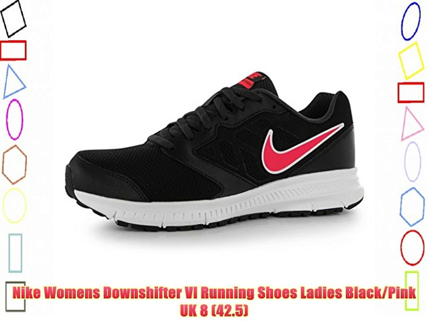 Nike Womens Downshifter VI Running Shoes Ladies Black/Pink UK 8 (42.5) -  video Dailymotion