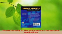 Read  Private Security In The 21St Century Concepts And Applications Ebook Free
