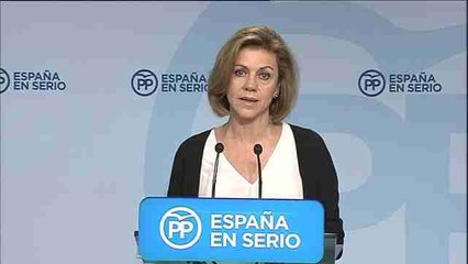 Dolores de Cospedal ve "histórico" el discurso del Rey Felipe