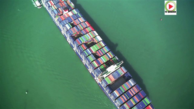 Le Havre - Le CMA-CGM Bougainville plus grand porte-conteneurs au monde - Marseille Bretagne Télé
