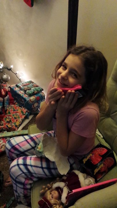 Kids Opening Presents Christmas Morning