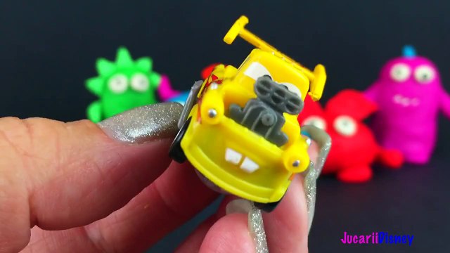 PlayDoh Surprise Eggs Little Monsters Lalaloopsy Disney CARS Mater Peppa Pig Grandpa Pig