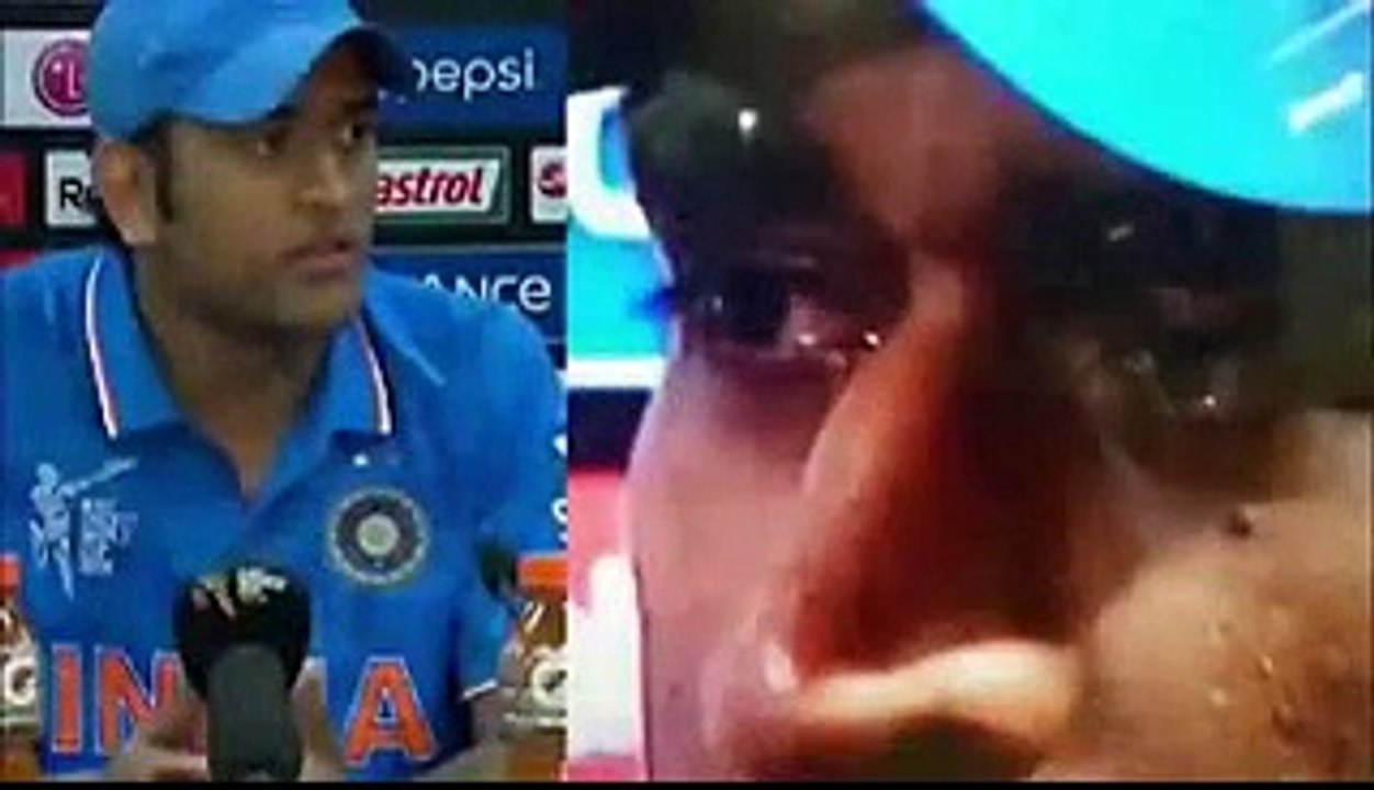 MS dhoni crying in interview with afridi