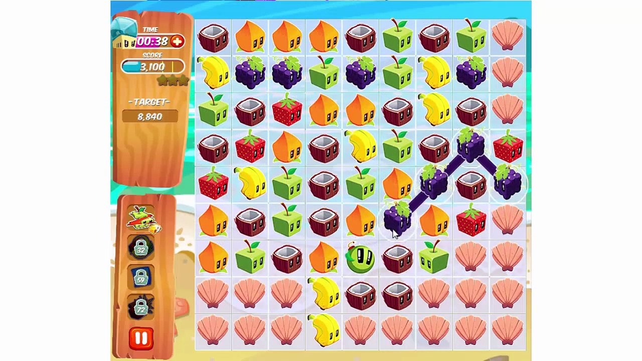 Amazing Explosion On Juice Cubes Games Level 27 Complete!