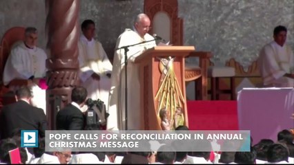 Pope Calls for Reconciliation in Annual Christmas Message