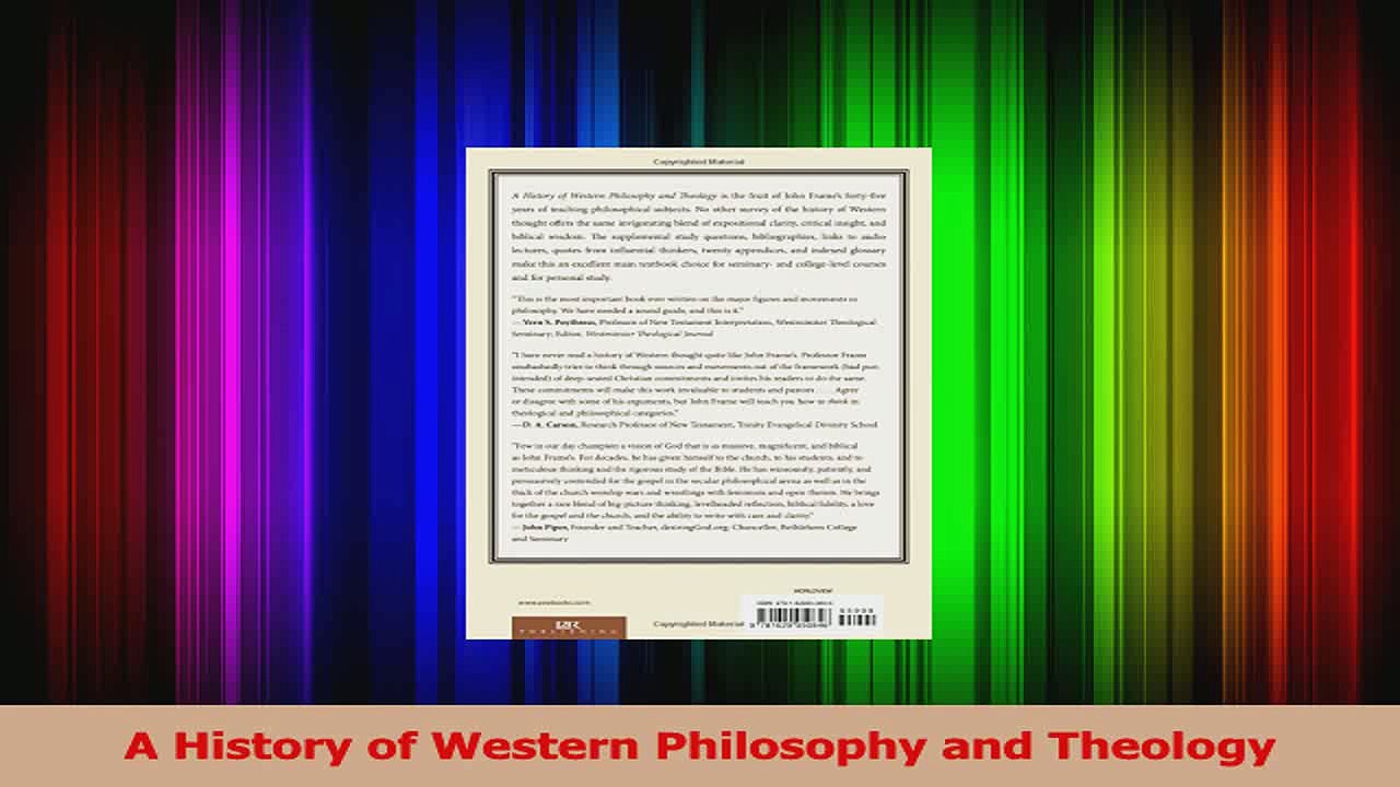 PDF Download  A History of Western Philosophy and Theology PDF Full Ebook