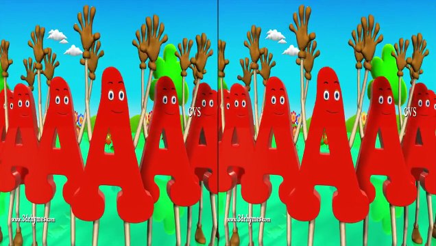 Stereoscopic 3D videos for 3D glasses Letter A song