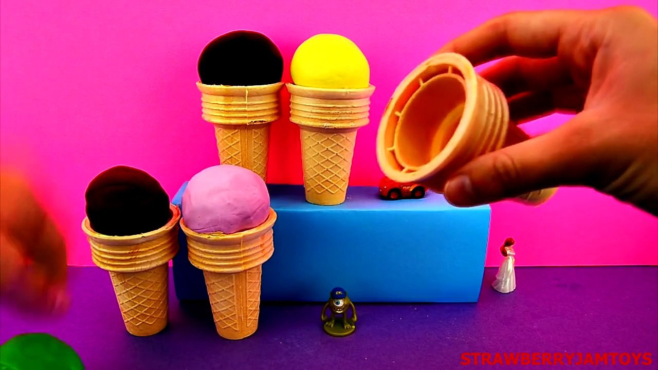 Shopkins Play Doh Spiderman Lightning McQueen Cars 2 LPS Princess Surprise Eggs StrawberryJamToys