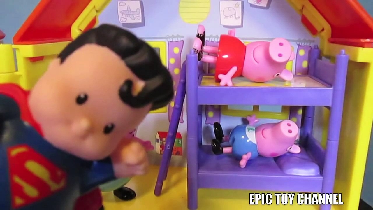 PEPPA PIG [Parody Video] Bed Time Story with Batman Superman and Daddy Pig by EpicToyChannel