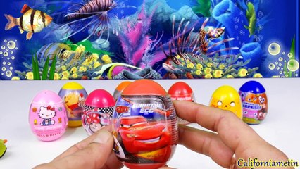 Many Surprise Eggs Spiderman Crazy Rabbit Cars Disney Princess Peppa Pig Spongebob (1080p)