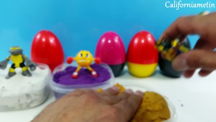 Surprise Eggs Super Sand Pac-Man Chuggington Pinypon Hotwheels Ninja Turtles Ben 10 (1080p)