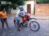 Drunk guy driving motorcycle_ always a good combination