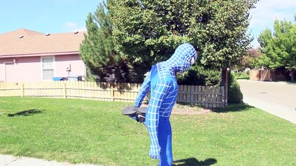 The Amazing Blue Spiderman vs Venom - Real Life Superhero Movie
