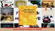 Read  Measures for Clinical Practice and Research A Sourcebook Volume 2 Adults Ebook Free