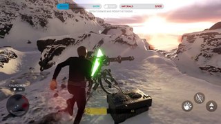 Star Wars Battlefront Hero Battles Mode_ Hoth - Luke Skywalker Gameplay