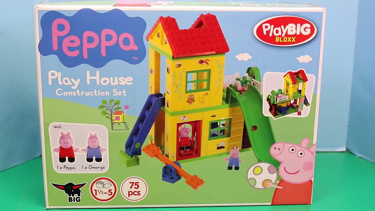 Peppa Pig Park Play House Construction Set Playground Slides George Pig Mega Bloks DisneyCarToys