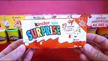 and 18 Surprise eggs Kinder Surprise Dora the Explorer Peppa Pig Mickey Mouse Play Doh surprise