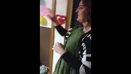 Girl Superman Dives Into Table