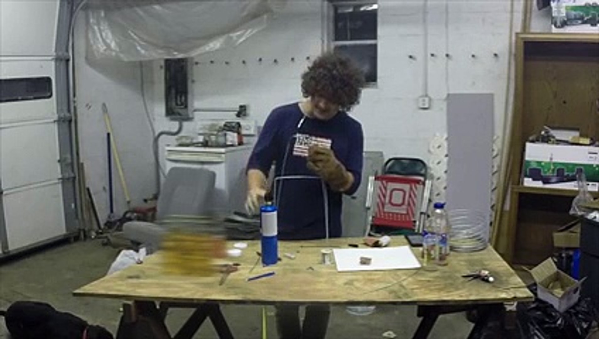 ⁣Garage Blowtorch Prank