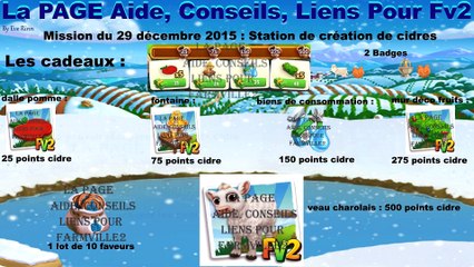 Farmville 2 Construction de la Station de cidre et mission pour le 29 décembre 2015