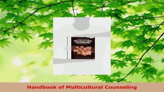 Read  Handbook of Multicultural Counseling Ebook Free