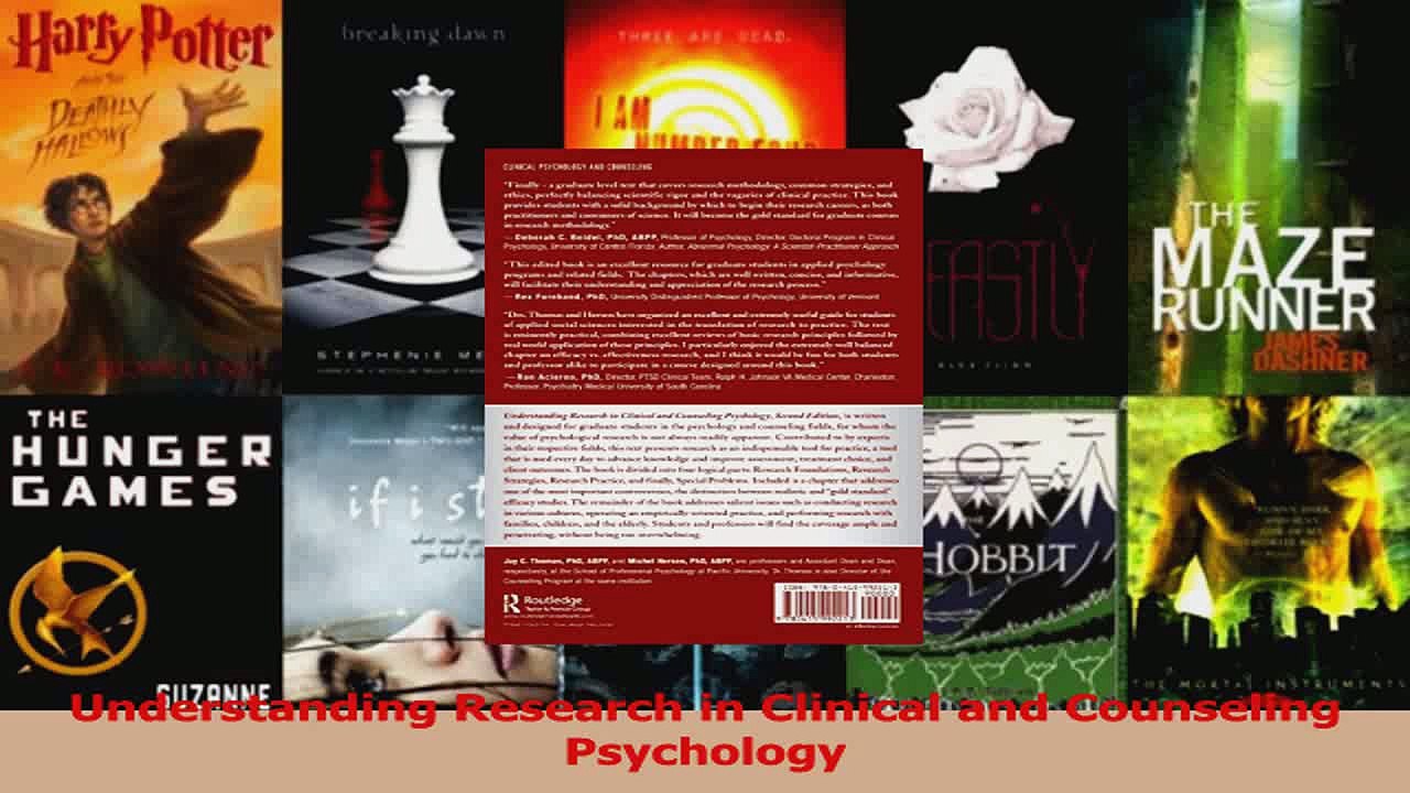 Read  Understanding Research in Clinical and Counseling Psychology Ebook Free
