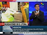 Argentinos se solidarizan con afectados por lluvias