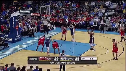 Jimmy Butler Makes it Snow - Bulls vs Thunder - December 25, 2015 - NBA 2015-16 Season