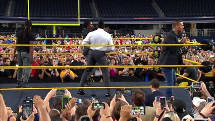 Booker T battles Brandon Carr in Spinaroonie off: WrestleMania On Sale Party, November 5,