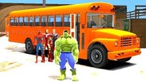 Wheels On The Bus Go Round And Round The Avengers Hulk Iron Man Spiderman Nursery Rhymes