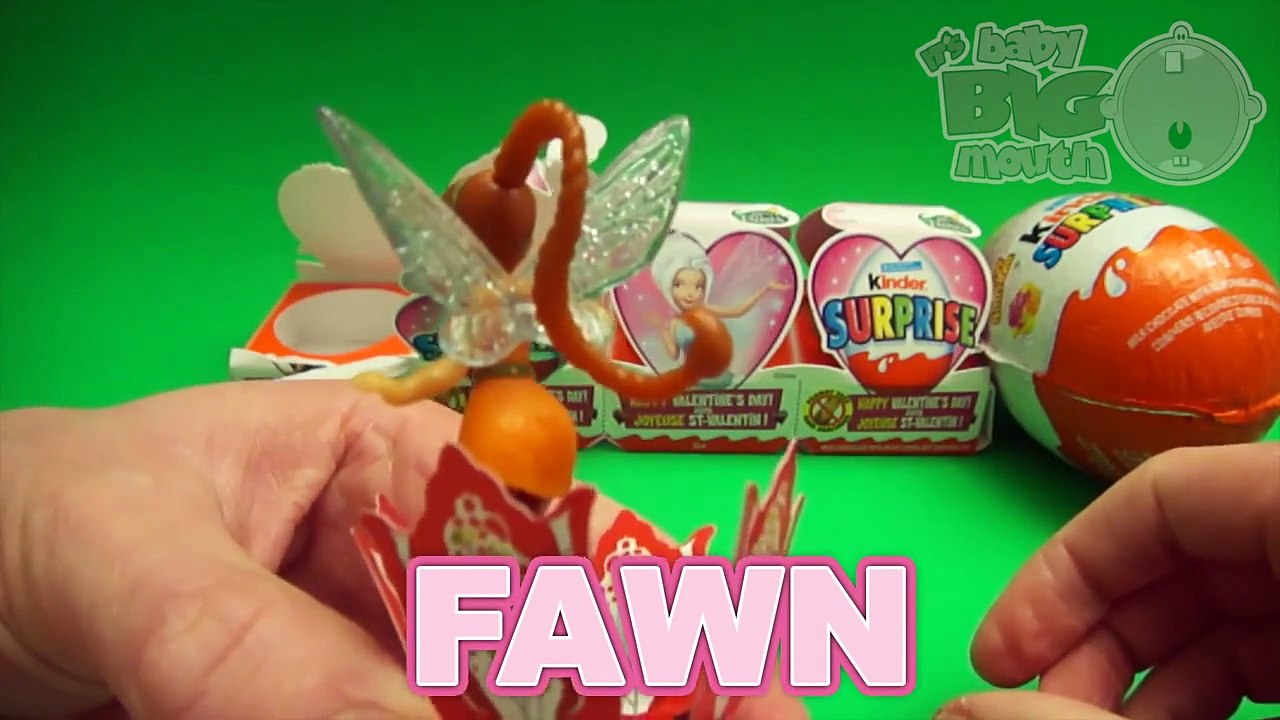 Opening a Valentines Day Disney Fairies Kinder Surprise Egg Train! And a Giant Kinder Sur