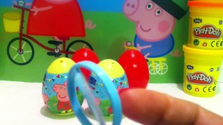 SURPRISE EGGS Peppa Pig Surprise Eggs Playlist by Disney Collector DTC Toys Playdough