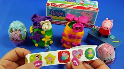 Download Video: Peppa Pig Giant Egg Surprise --- Peppa Pig Toys --- Giant Surprise Egg Unboxing + Kinder Surprise