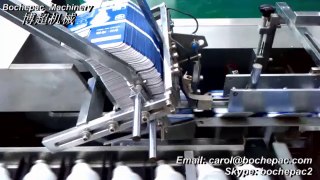 automatic light bulb packaging line, from small carton packing to case packing