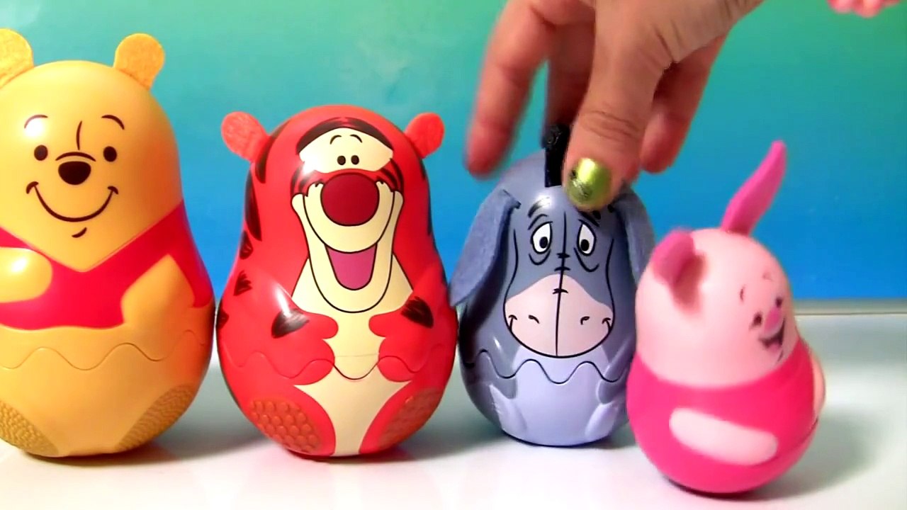 Winnie the Pooh Stacking Cups Surprise Eggs Tigger Eeyore Piglet Huevos Sorpresa Bubble Gu