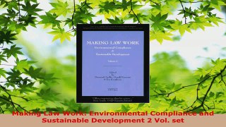 PDF Download  Making Law Work Environmental Compliance and Sustainable Development 2 Vol set Read Full Ebook