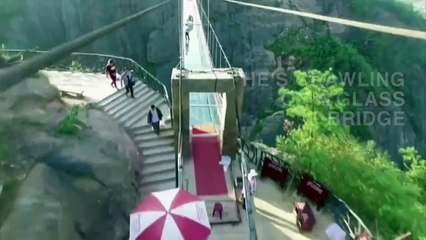 This bridge is big and it is scary.