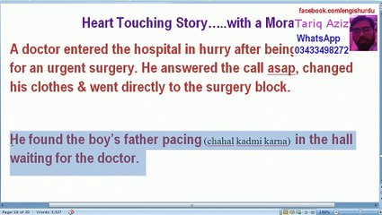 Doctor and father Heart Touching Story…..with a Moral