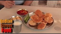 street food gujarat - breakfast food - puri shak - indian street food gujarat