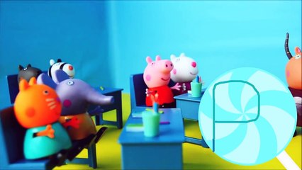 kids games ABC Song with Play Doh Eggs and Peppa Pig Classroom Playset | Nursery Rhymes Videos