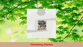 Read  Thinking Styles EBooks Online