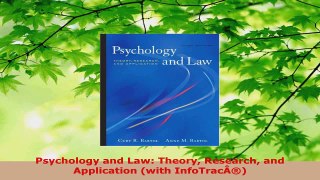 Read  Psychology and Law Theory Research and Application with InfoTracÂ Ebook Free