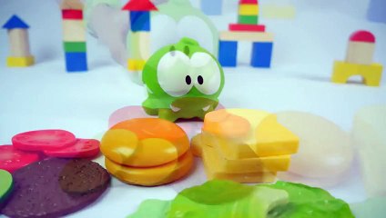 Eğlenceli çocuk filmi - Om-Nom yine aç - Hamburger ve sandviç yapıyoruz