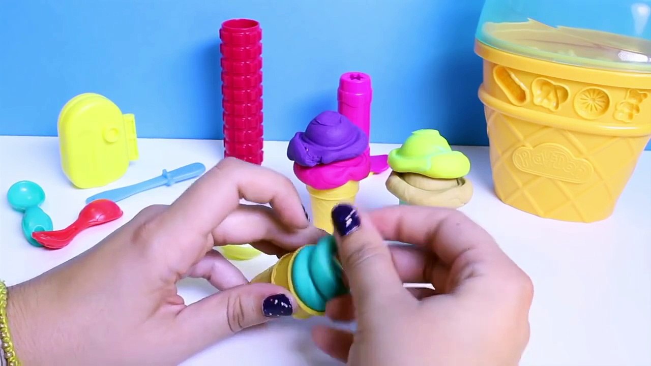 Play Doh Ice Cream Cone Container Playset Playdough Ice Cream Popsicles Sundaes Toys