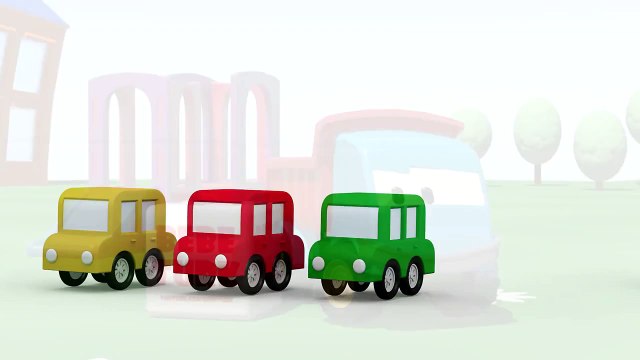 Çizgi Film - Otobüs yapan dört araba