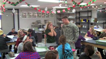 Military Brother surprises his sister