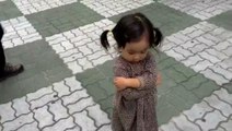 Little Girl Can't Stay Mad With Squeaky Shoes On