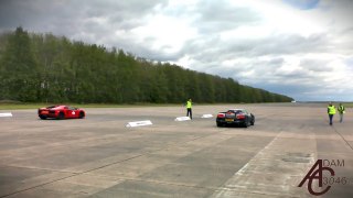 DRAG Race: Porsche 918 vs. Lamborghini Aventador | VMax 200 Hypermax