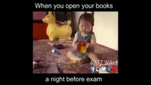 What students do when they open books a night before exams :p